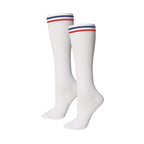 Calceta Escolar Camila Bicolor Rayada Larga