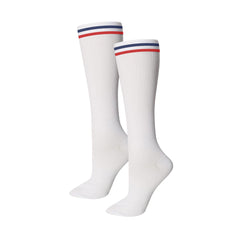 Calceta Escolar Camila Bicolor Rayada Larga