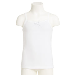 Camiseta Blanca Tirante Delgado Algodón Niña