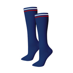 Calceta Escolar Camila Bicolor Rayada Larga