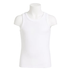 Camiseta Blanca Tirante Grueso Algodón Niño