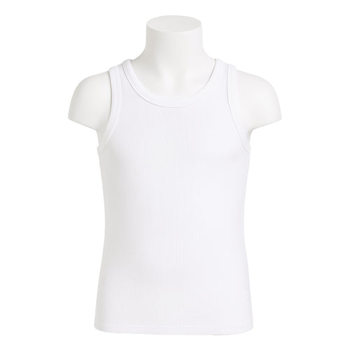 Camiseta Blanca Tirante Grueso Niño - Algodón Orgánico Premium by Don Calcetín