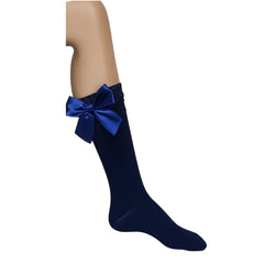 Calceta Escolar Con Moño Tecnologia SPUN