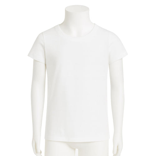 Playera Blanca Manga Corta Algodón Niño - Algodón Orgánico Premium by Don Calcetín