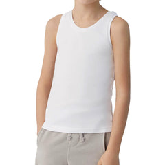 Camiseta Blanca Tirante Grueso Algodón Niño