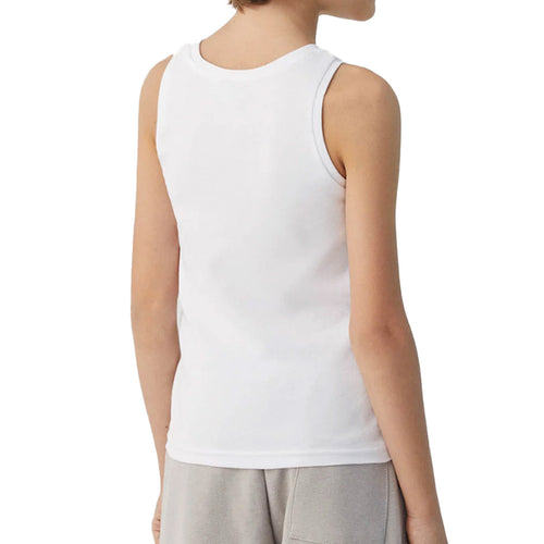 Camiseta Blanca Tirante Grueso Algodón Niño