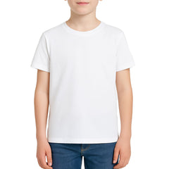 Playera Blanca manga Corta Algodón Niño