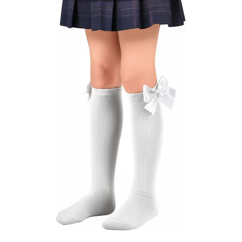 Calceta Escolar Con Moño Tecnologia SPUN