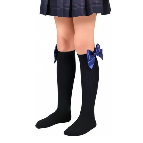 Calceta Escolar Con Moño Tecnologia SPUN