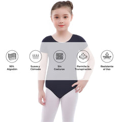 Leotardo Algodón Manga Corta