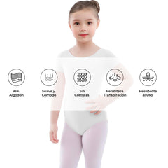 Leotardo Algodón Manga Corta