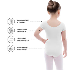 Leotardo Algodón Manga Corta