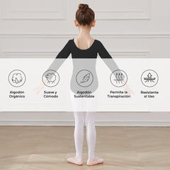 Leotardo Algodón Manga Larga Niña