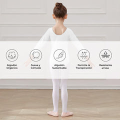 Leotardo Algodón Manga Larga Niña