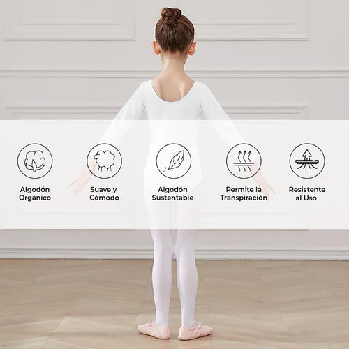 Leotardo Algodón Manga Larga Niña
