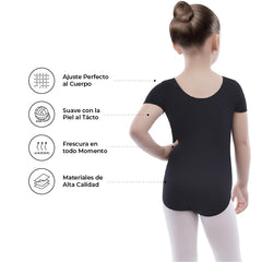 Leotardo Algodón Manga Corta