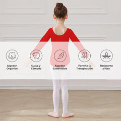 Leotardo Algodón Manga Larga Niña