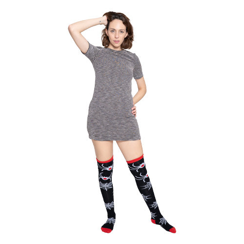 Calceta Larga Medieta Araña Telaraña Rojo