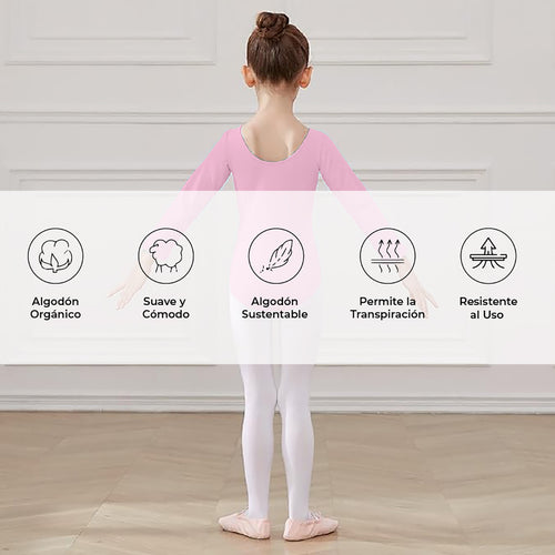 Leotardo Algodón Manga Larga Niña