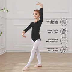 Leotardo Algodón Manga Larga Niña