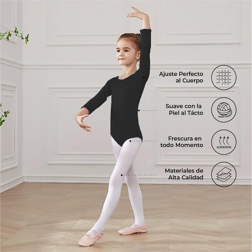 Leotardo Algodón Manga Larga Niña
