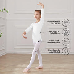 Leotardo Algodón Manga Larga Niña
