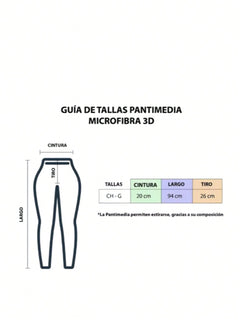 Malla Media Pantimedia Microfibra Para Dama Licra 3d Sexy