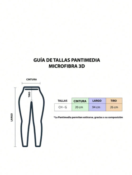 Malla Media Pantimedia Microfibra Para Dama Licra 3d Sexy
