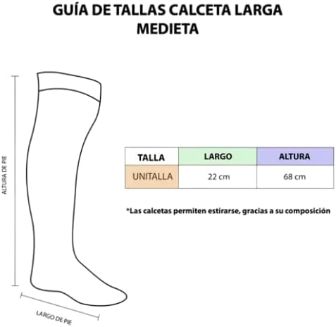 Calceta Larga Medieta Navidad Varios Diseños