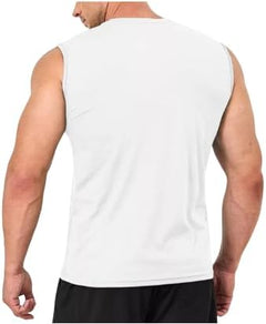 Camiseta Deportiva Fit Sin Manga Algodón Orgánico Gym Casual