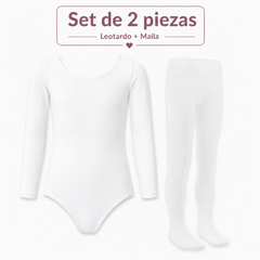 Leotardo Manga Larga Seamless + Malla Nylon by Don Calcetín