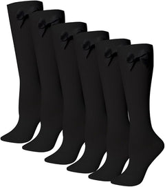 Calceta Escolar Con Moño Suave Niña Calidad Superior