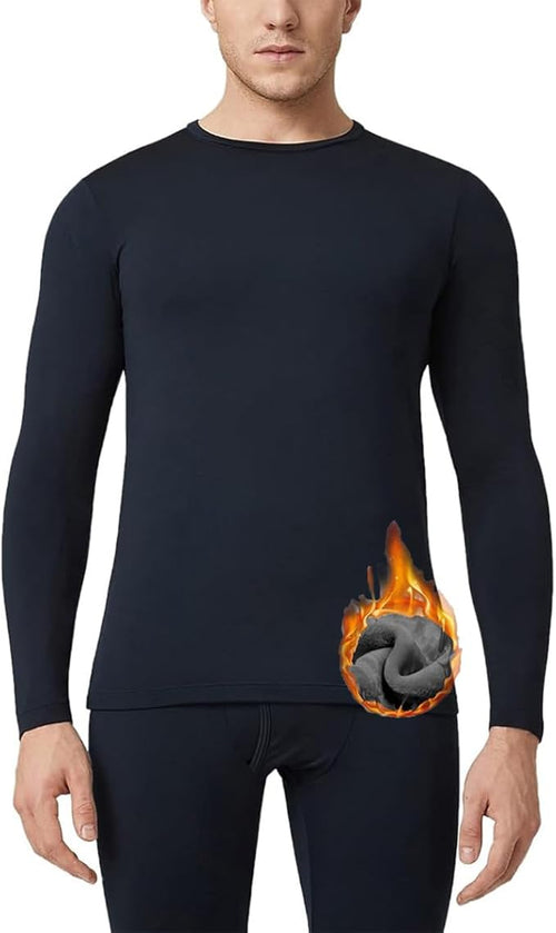 Playera Térmica Hombre Manga Larga Afelpada Seamles