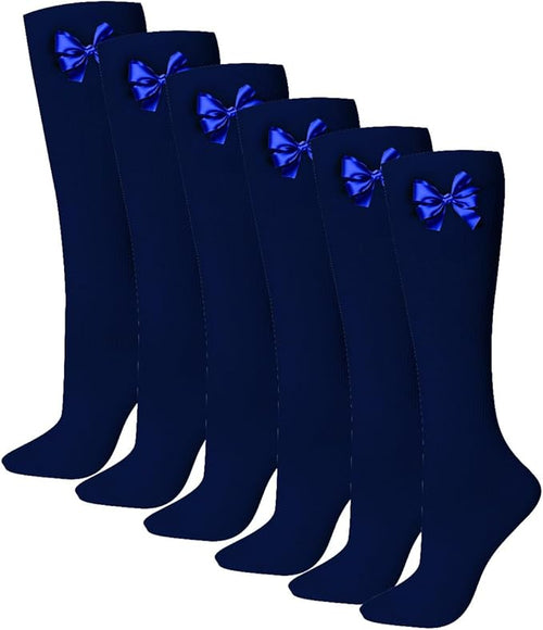 Calceta Escolar Con Moño Suave Niña Calidad Superior
