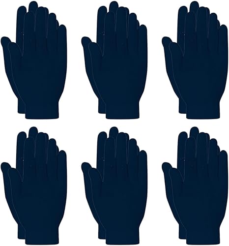 6 Pares Guante Invierno Cálido Elástico Mujer Hombre Unisex Varios Colores