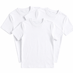 Playera Blanca Manga Corta Niño 3 Piezas by Don Calcetín
