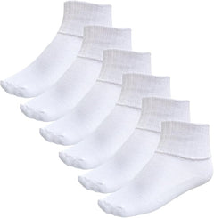 6 Pares Calceta Tobillera Escolar Liso Niña - Don Calcetín
