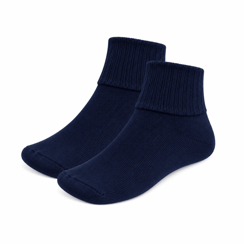 6 Pares Calceta Tobillera Escolar Liso Niña - Don Calcetín