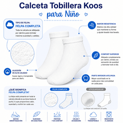 6 Pares Calceta Tobillera Koos Niño - Don Calcetín