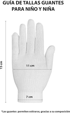 6 Pares Guante Invierno Cálido Elástico Niño Niña Colores