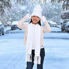 Bufanda De Invierno Para Niño Niña Suave Al Tacto Calientita 3 Piezas