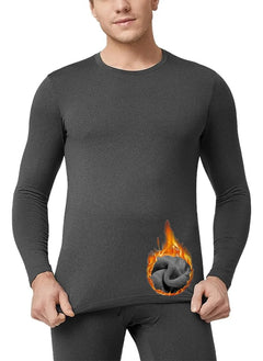 Playera Térmica Manga Larga Hombre Afelpada Caliente