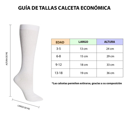 Calcetas Escolares Económicas Alta Calidad
