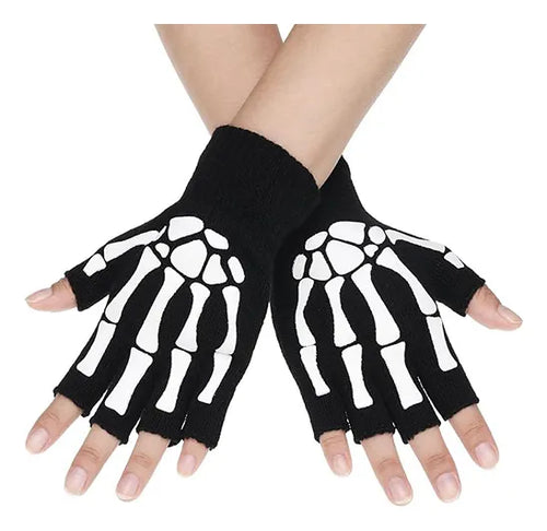 6 Pares Guantes Esqueleto Niño Y Bebé Halloween