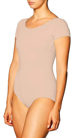 Leotardo Manga Corta Mujer Algodón Danza Ballet Uso Diario