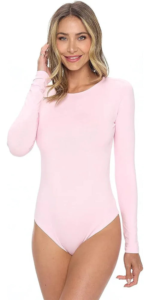 Leotardo Manga Larga Mujer Algodón Danza Ballet Uso Diario