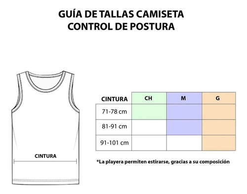 Camiseta Interior Hombre - Control de Postura Soporte Lumbar