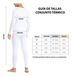 Conjunto De Ropa Interior Térmica Hombre Caliente Cómoda