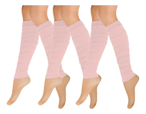 Calentador Piernas Mujer Algodón Suave Invierno Frio 3 Pares