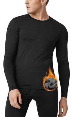 Playera Térmica Hombre Manga Larga Afelpada Seamles